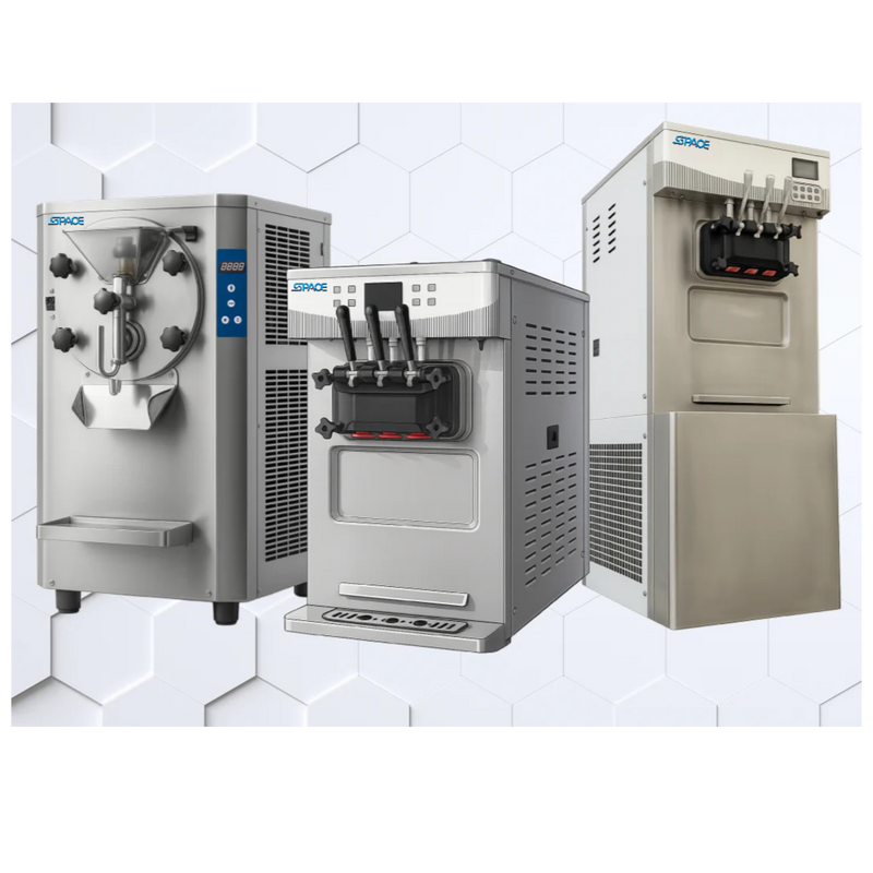 Space Soft Serve Ice Ceam Machine Countertop Twist Flavour Gravity Feed X003