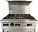 Vulcan 6 Burner Range with Oven Natural Gas Used FOR02168