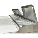 92" CHEF Three Solid Door Pizza Prep Table TPP-94