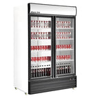 52" Alaska-Line Double Swing Glass Door Cooler 38.3 Cu.Ft., HIT-802