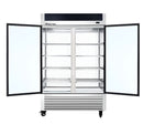 55'' Alaska-Line Stainless Steel Double Glass Door Cooler 50 Cu.Ft., HIT-409