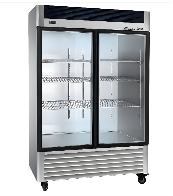 Alaska-Line 55" Reach in 2 Glass Door Freezer FOR02330