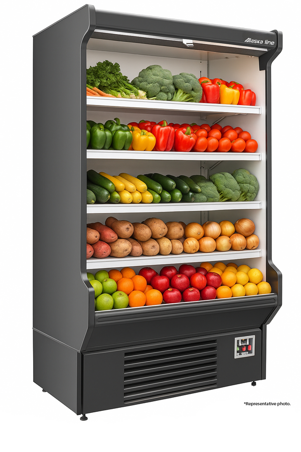 Alaska-Line 77'' Open-Air Merchandiser Cooler – 32.7 Cu. Ft. Capacity – HIT-16
