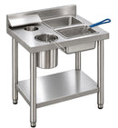 Breading Station With 2 Round, 2 Rectangle Compartment With 2 Baskets BTS-30