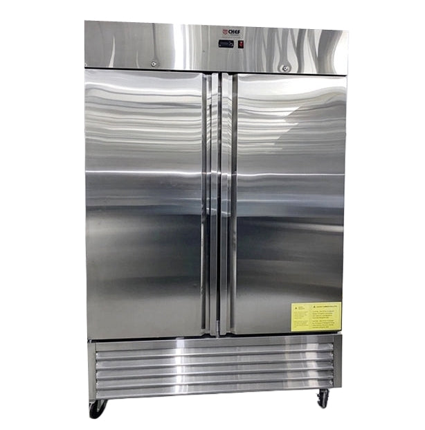 55'' CHEF Reach in Freezer Double Door 49 Cu.Ft - ST-49BF
