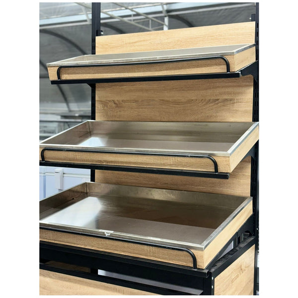 Single Side Vegetable and Fruit Rack (Stainless Steel Tray) Used FOR02048