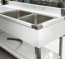79'' Stainless Steel Two Compartment & Left Drainboard Sink ZZ-SXZ-2070-DQ