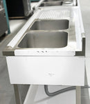 71'' Stainless Steel Two Compartment  & Left Drainboard Sink ZZ-SXZ-1870-DQ