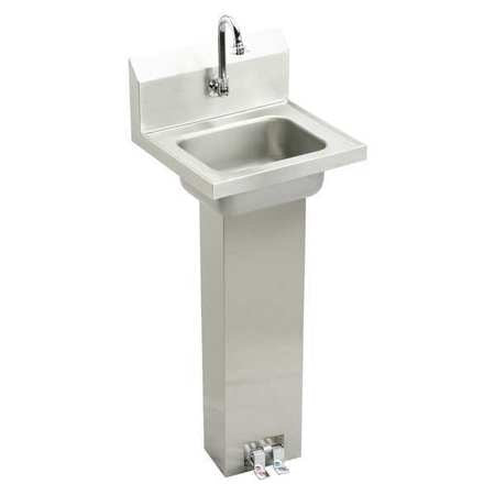EFI 17″ x 15″ Wall Mounted Hand Sink With Faucet & Pedestal Base SIH817-P