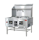 Two Chamber Wok Range with 2 x 16″ Rings, Backsplash, Faucet, 190,000 BTU – Natural Gas 48671