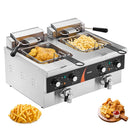 Vevor 22.5" Dual Tank Electric Deep Fryer USED UG02