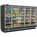 EuroCold 154" Five Glass Doors Cooler Remote GDCDR-90-5D