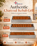 Lava Rock 60'' with Fire Brick ETL Certified Charcoal Manual Grill for Kebab LR-5