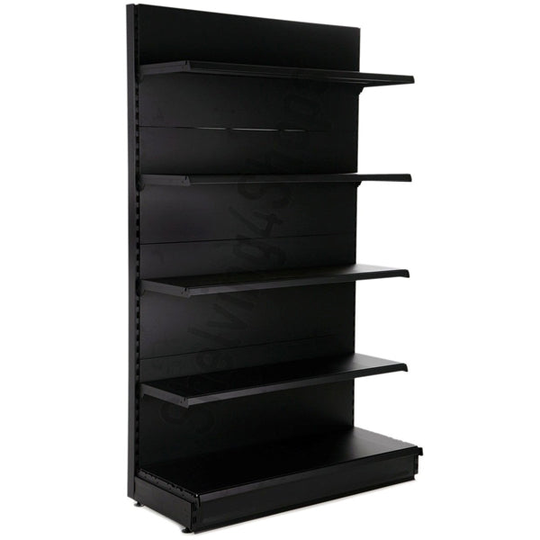 Black Single Side 4 Shelve + 1 Base Gondola, Heavy Duty Gondola Shelve HBR-3066B