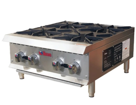 Ikon 4 Burner Gas Hot Plate - 100,000 BTU IHP-4-24