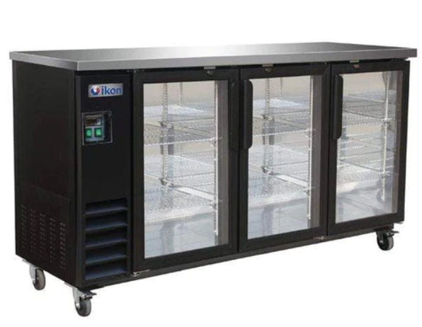 Ikon 73.1" Three Glass Door Bar Cooler - 20 Cu.Ft.,  IBB-73-3G-24