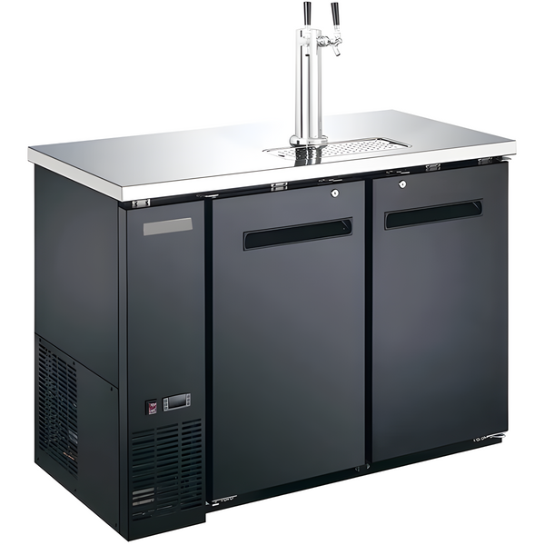 48" CHEF Draft 2 Tap Beer Dispensing Cooler UDD-24-48