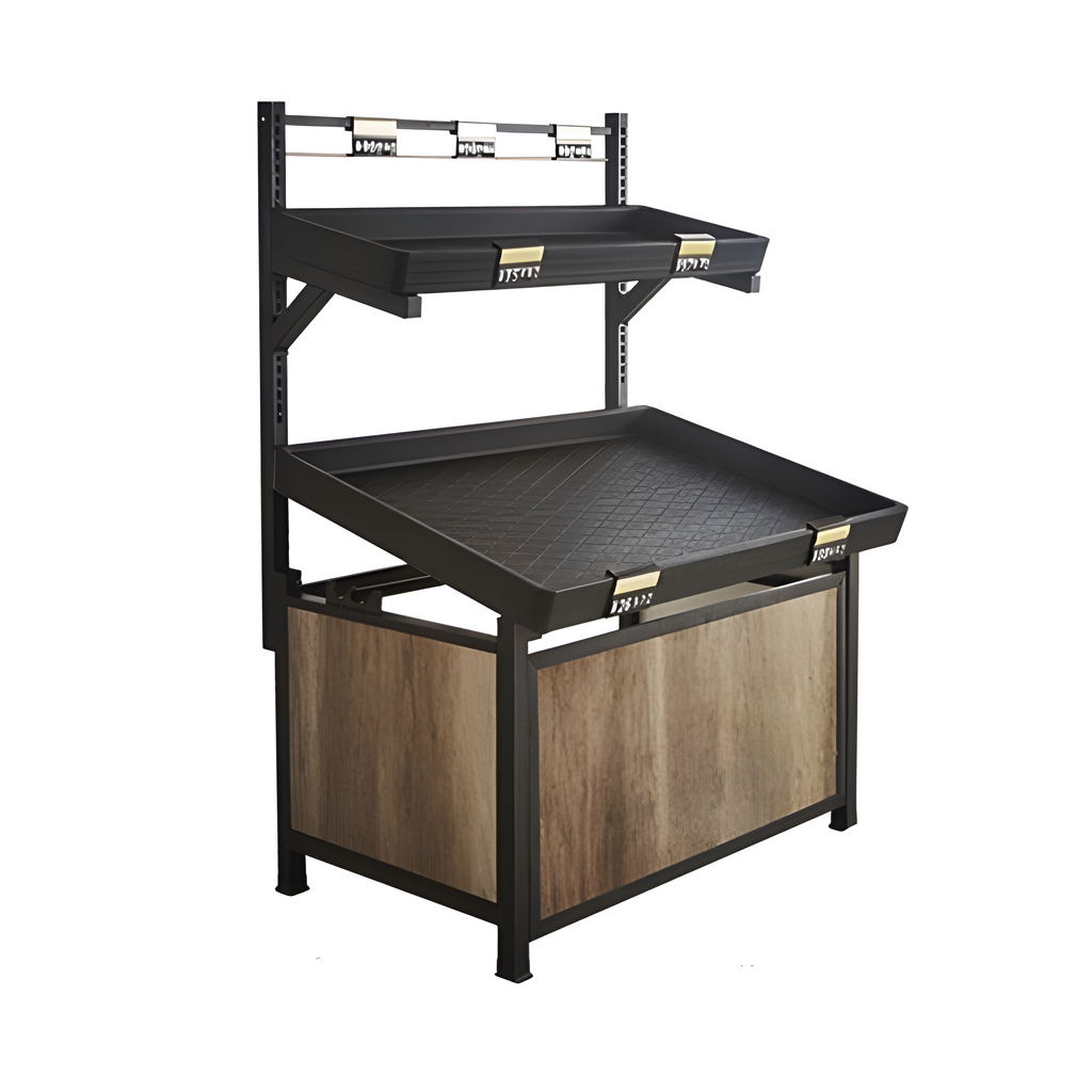 48'' Plastic Tray Single Side Fruit & Vegetable Rack HBR-3088 48'' Plastic Tray Single Side Fruit & Vegetable Rack HBR-3088