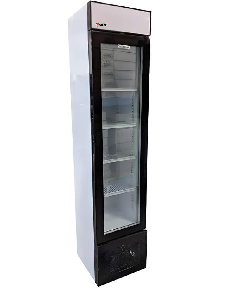 CHEF 16.5" Single Door Display Freezer Includes Manual Defrost 185L -  SD105B