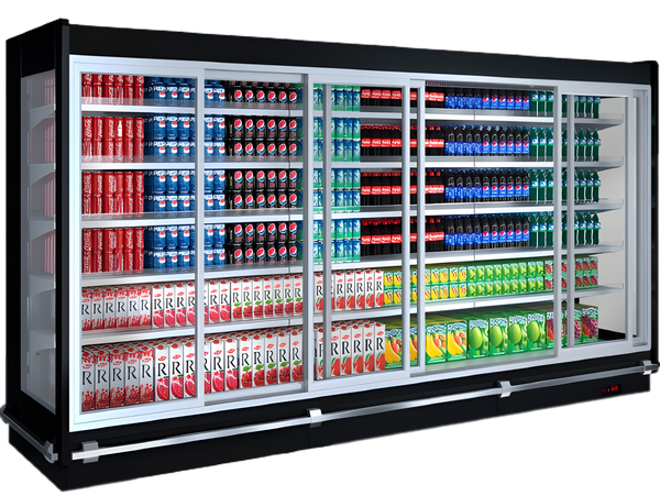 123'' Alaska-Line Multideck Remote Compressor Cooler with 5 Swing Doors HIT-1000