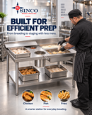 Breading Station With 2 Round, 2 Rectangle Compartment With 2 Baskets BTS-60