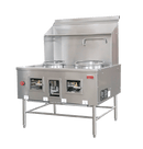 Two Chamber Wok Range with 13" + 16″ Ring, Backsplash, Faucet, 220,000 BTU – Natural Gas 48413