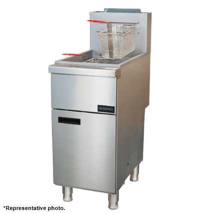 Mondeo Natural Gas 30-45lbs., 90.000 BTU Floor Fryer MD-F3-NG