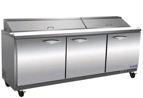 Ikon 71.7" Refrigerated Prep Table with Three Doors ISP72