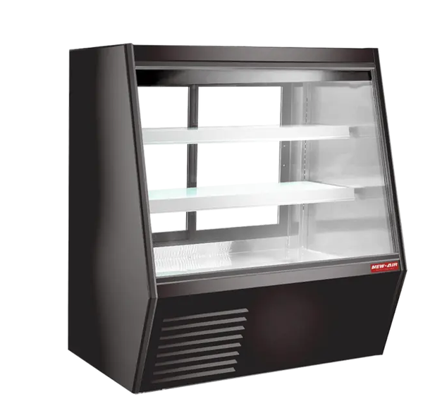 New Air 48" Square Glass Refrigerated Deli Display Case with Gravity Coil NDDC-48-GC