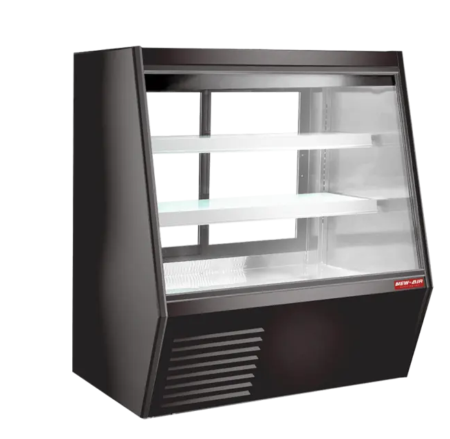 New Air 48" Square Glass Refrigerated Deli Display Case with Gravity Coil NDDC-48-GC