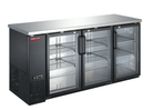 New Air - 72" Black Glass Door Back Bar Cooler - NBB-72-SG-N