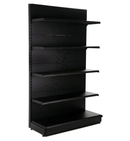 Black Single Sided Gondola Supermarket Shelving HS-BA