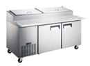 EFI 67" X-Line 2-Door Stainless Steel Refrigerated Pizza Prep Table - 18.5 Cu. Ft. CPDR2-67VCX