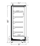 EuroCold 123" Four Glass Door Cooler Remote GDCDR-90-4D