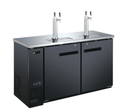 EFI 61" 3-Keg Solid Door Black Direct Draw Beer Dispenser with 4 Taps CBBDD2-60CC