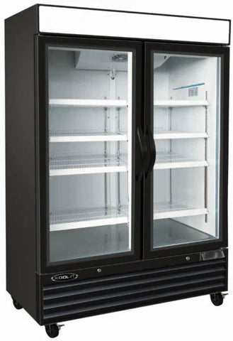 Kool-It 54" Double Glass Door Display Freezer - 48 Cu Ft., KGF-48