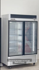 55" Alaska-Line Reach in 2 Glass Door Freezer 50 Cu.Ft HIT-408
