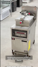 Henny Penny 18" Pressure Fryer with Filter System / Computron 8000 / Natural Gas 80,000 BTU/HR Used FOR02342