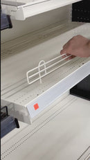 White Double Sided 4 Shelve + 1 Base, Heavy Duty Supermarket Gondola Shelves HBR-3008W