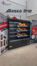 Alaska-Line 76'' Open Air Merchandise Floor Display Cooler w/ Curtain 31.7 Cu.Ft. HIT-23V