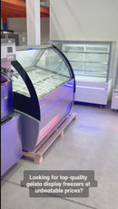 Alaska-Line 62'' 16 Pan Gelato Freezer Showcase 18 Cu.Ft. Capacity, HIT-815