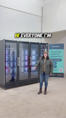 98.5'' Alaska Line 4 Hinge Glass Door Heavy Duty Cooler HIT-827