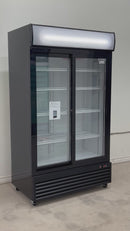 45" Alaska-Line Double Sliding 2 Glass Door Cooler 36.7 Cu.Ft., HIT-805