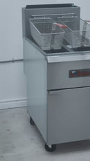 Ikon Natural Gas 40 lb. Capacity per Tank Split Tank Fryer - 120,000 BTU, IGF-40/40-2 NG