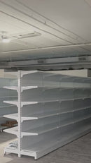 Black Double Side Gondola Supermarket Shelving HD-BA