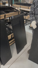 Black Double Side Gondola Supermarket Shelving HD-BA