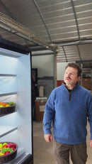 Alaska-Line 202'' - 16Ft. Open Air Merchandise Floor Display Cooler w/ Curtain Remote or Self Contain HIT-1572