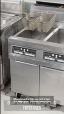 Dean 120,000 BTU 2 Tank Natural Gas Fryer Used FOR02294