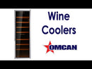 Omcan Vinovero 24″ Dual Zone Wine Cooler with 126 Bottle Capacity and Black Full Glass Door 48525