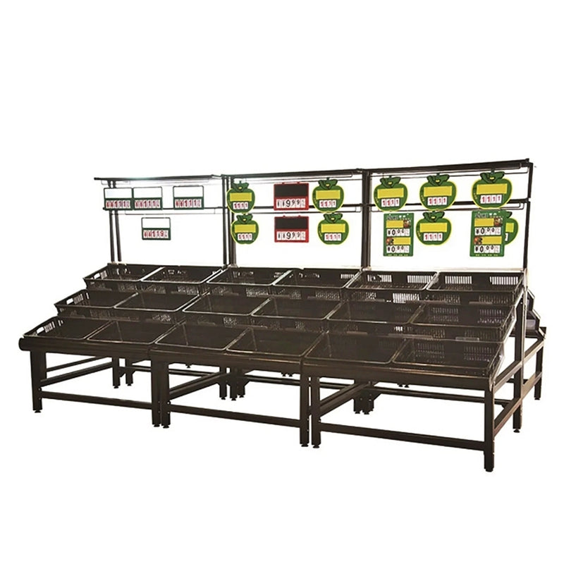 Single Sided Vegetable Rack with Black Baskets YD-V009